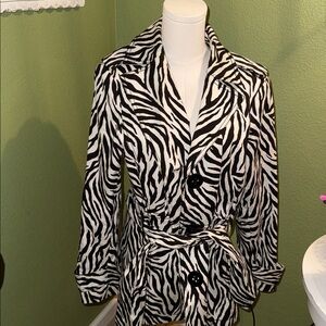 THINK TANK Retro Striped Trench Coat Jacket